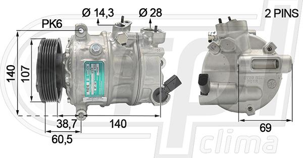 RPLQuality APCOAU0028 - Compressor, air conditioning autospares.lv