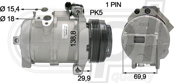 RPLQuality APCOBW5041 - Compressor, air conditioning autospares.lv