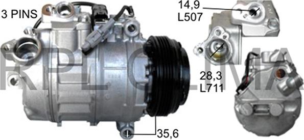 RPLQuality APCOBW5035 - Compressor, air conditioning autospares.lv