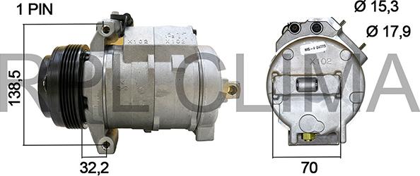 RPLQuality APCOBW0041 - Compressor, air conditioning autospares.lv