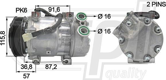 RPLQuality APCOCI5022 - Compressor, air conditioning autospares.lv