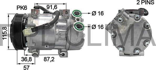 RPLQuality APCOCI0022 - Compressor, air conditioning autospares.lv