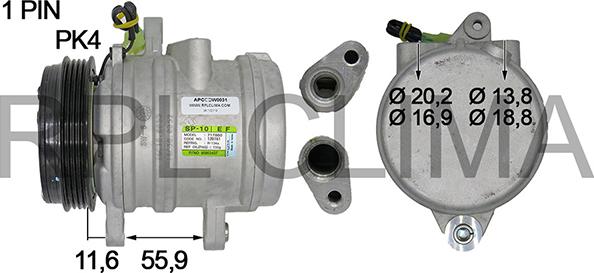 RPLQuality APCODW0031 - Compressor, air conditioning autospares.lv