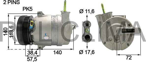 RPLQuality APCODW0021 - Compressor, air conditioning autospares.lv