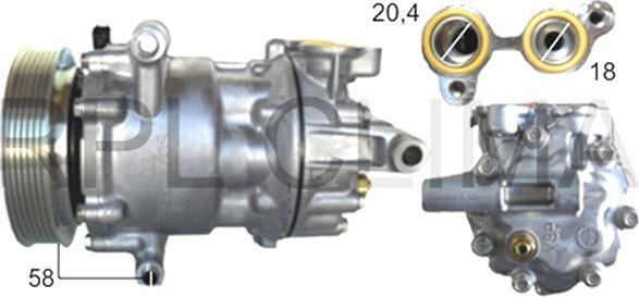 RPLQuality APCOFD5058 - Compressor, air conditioning autospares.lv