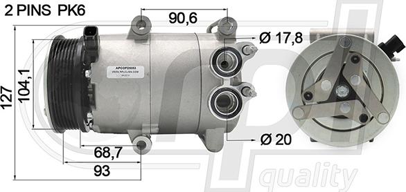 RPLQuality APCOFD5053 - Compressor, air conditioning autospares.lv