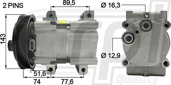 RPLQuality APCOFD5015 - Compressor, air conditioning autospares.lv