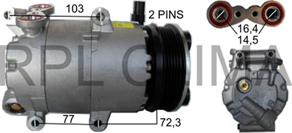 RPLQuality APCOFD0042 - Compressor, air conditioning autospares.lv