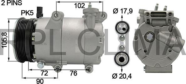 RPLQuality APCOFD0071 - Compressor, air conditioning autospares.lv