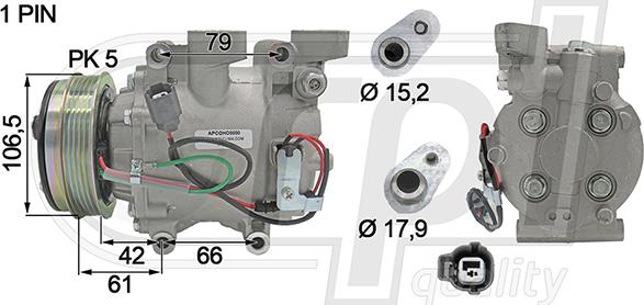 RPLQuality APCOHO5050 - Compressor, air conditioning autospares.lv