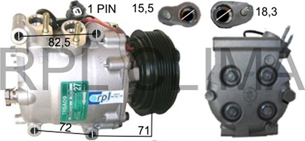 RPLQuality APCOHO0027 - Compressor, air conditioning autospares.lv