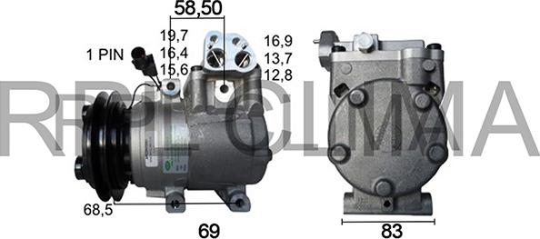 RPLQuality APCOHY0065 - Compressor, air conditioning autospares.lv