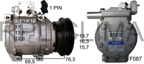 RPLQuality APCOHY0012 - Compressor, air conditioning autospares.lv