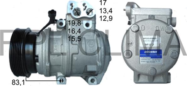 RPLQuality APCOHY0022 - Compressor, air conditioning autospares.lv