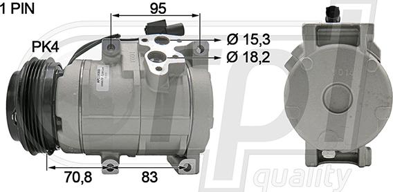 RPLQuality APCOKI5028 - Compressor, air conditioning autospares.lv