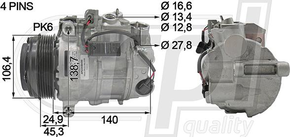 RPLQuality APCOMB5090 - Compressor, air conditioning autospares.lv