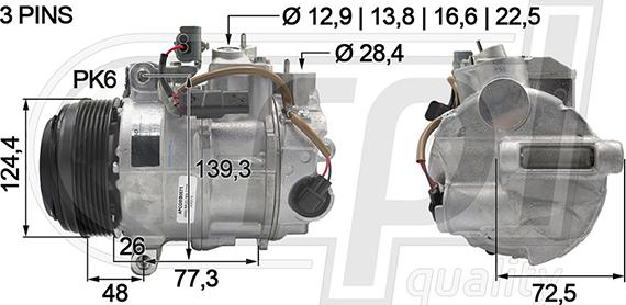 RPLQuality APCOMB5071 - Compressor, air conditioning autospares.lv