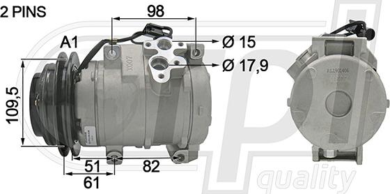 RPLQuality APCOMI5030 - Compressor, air conditioning autospares.lv