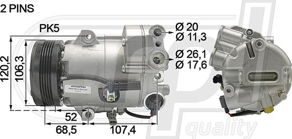 RPLQuality APCOOP5063 - Compressor, air conditioning autospares.lv