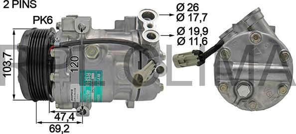 RPLQuality APCOOP0018 - Compressor, air conditioning autospares.lv