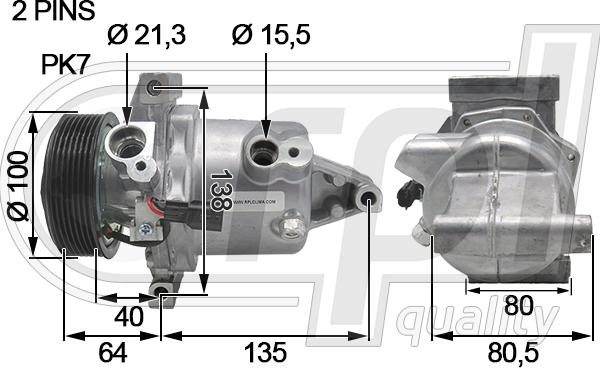 RPLQuality APCORE5099 - Compressor, air conditioning autospares.lv