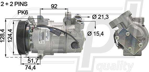 RPLQuality APCORE5087 - Compressor, air conditioning autospares.lv