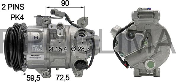 RPLQuality APCOTO0024 - Compressor, air conditioning autospares.lv