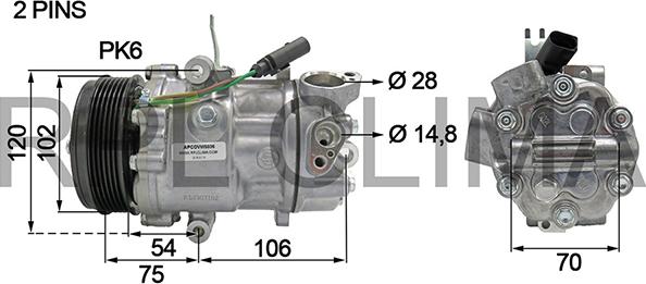 RPLQuality APCOVW0036 - Compressor, air conditioning autospares.lv