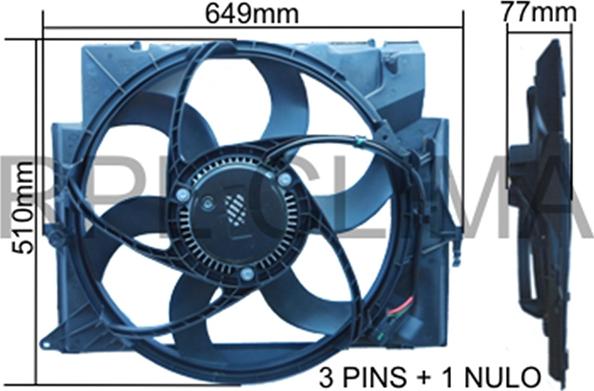 RPLQuality APELBW0017 - Fan, radiator autospares.lv
