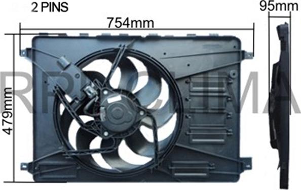 RPLQuality APELFD5031 - Fan, radiator autospares.lv