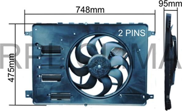 RPLQuality APELFD0029 - Fan, radiator autospares.lv