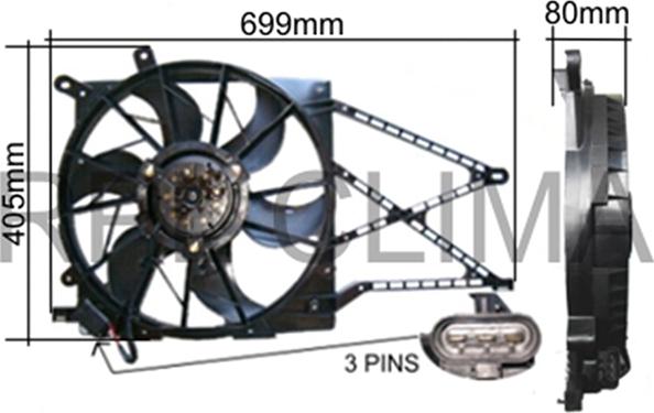 RPLQuality APELOP0012 - Fan, radiator autospares.lv