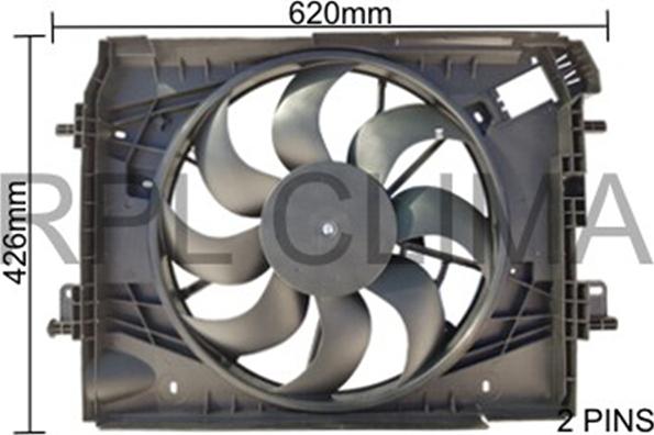 RPLQuality APELRE5033 - Fan, radiator autospares.lv