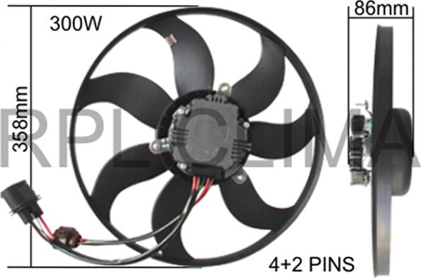 RPLQuality APELVW5069 - Fan, radiator autospares.lv