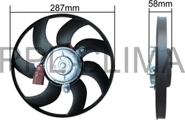 RPLQuality APELVW0053 - Fan, radiator autospares.lv