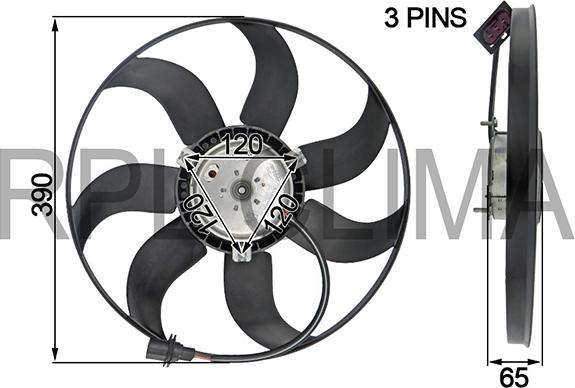 RPLQuality APELVW0073 - Fan, radiator autospares.lv
