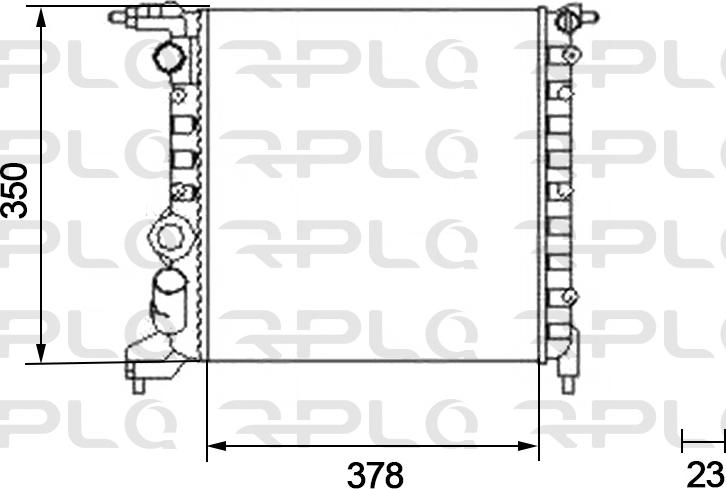 RPL QUALITY APRARE5015 - Radiator, engine cooling autospares.lv