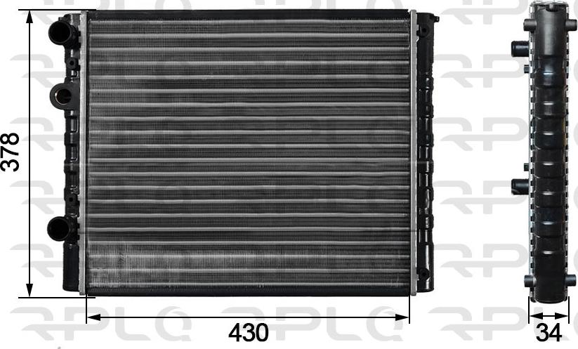 RPL QUALITY APRAVW5013 - Radiator, engine cooling autospares.lv