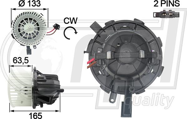 RPLQuality APVTAU5009 - Electric Motor, interior blower autospares.lv