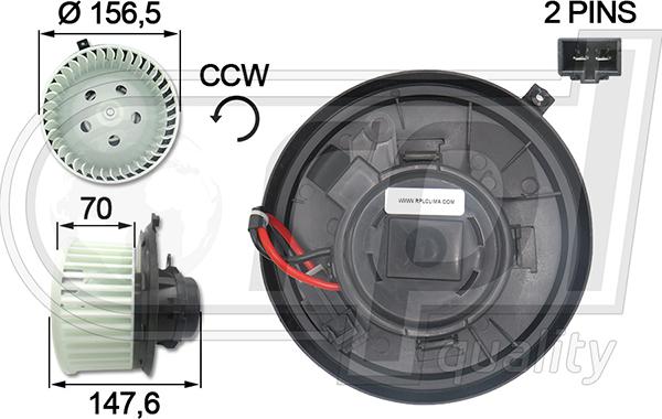 RPLQuality APVTRE5030 - Electric Motor, interior blower autospares.lv