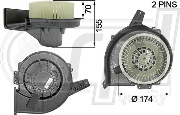 RPLQuality APVTVW5003 - Electric Motor, interior blower autospares.lv