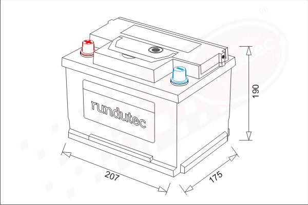 RUTEC RNU045LHN - Starter Battery autospares.lv