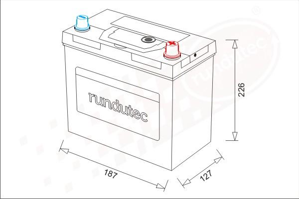 RUTEC RNU040RDJBL - Starter Battery autospares.lv