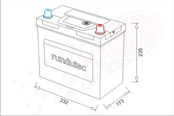 RUTEC RNU065RCNBL - Starter Battery autospares.lv