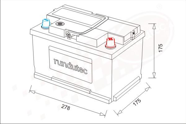 RUTEC RNU075RKN - Starter Battery autospares.lv