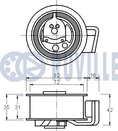 Ruville 540902 - Tensioner Pulley, timing belt autospares.lv