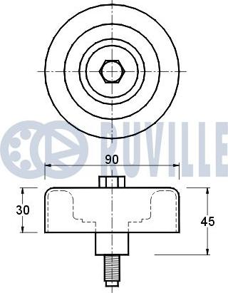 Ruville 540915 - Pulley, v-ribbed belt autospares.lv