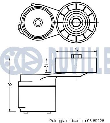 Ruville 540916 - Belt Tensioner, v-ribbed belt autospares.lv