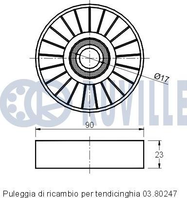 Ruville 540936 - Pulley, v-ribbed belt autospares.lv