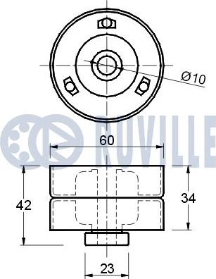 Ruville 540922 - Deflection / Guide Pulley, timing belt autospares.lv